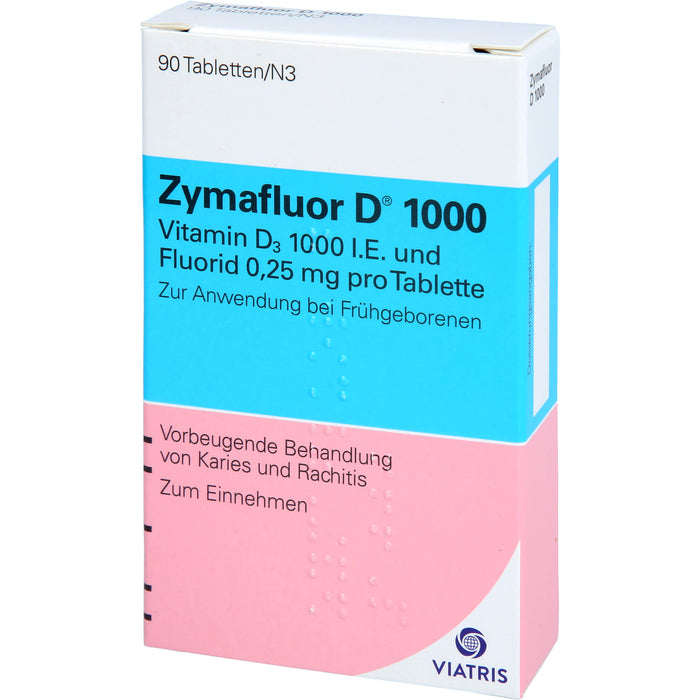 Zymafluor D 1000 Tabletten vorbeugende Behandlung von Karies und Rachitis, 90 St. Tabletten