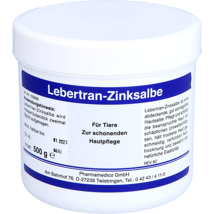 Chemische Fabrik Apoth. Franz Schmees Lebertran-Zinksalbe, 500 g Ointment