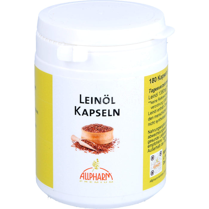 ALLPHARM Leinöl Kapseln, 180 pcs. Capsules