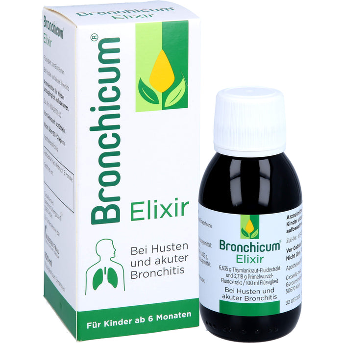 Bronchicum Elixir bei Husten und akuter Bronchitis, 100 ml Lösung