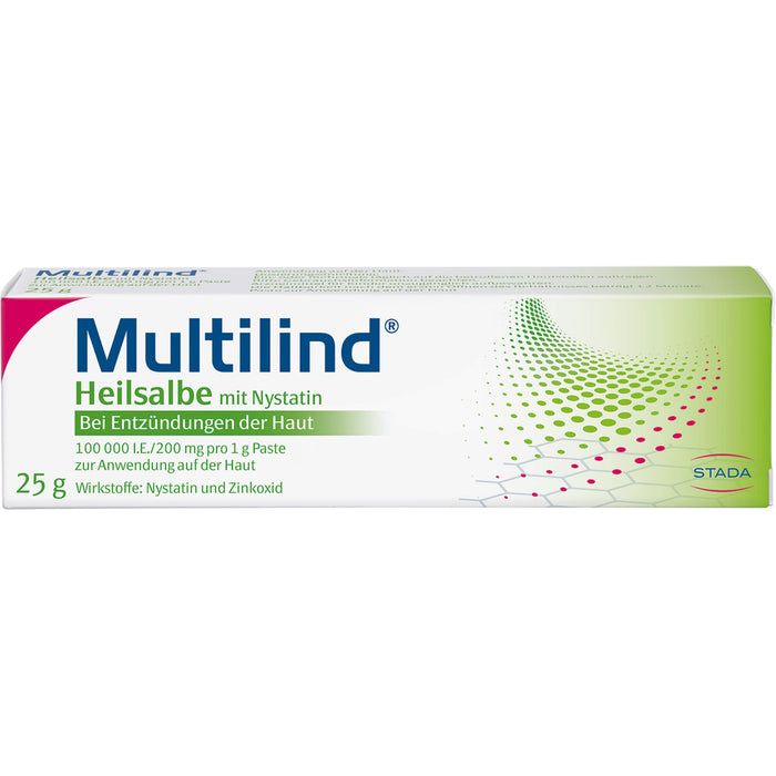 Multilind Heilsalbe mit Nystatin bei Entzündungen der Haut, 25 g Crème