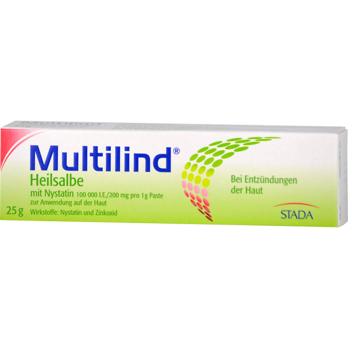 Multilind Heilsalbe mit Nystatin bei Entzündungen der Haut, 25 g Crème