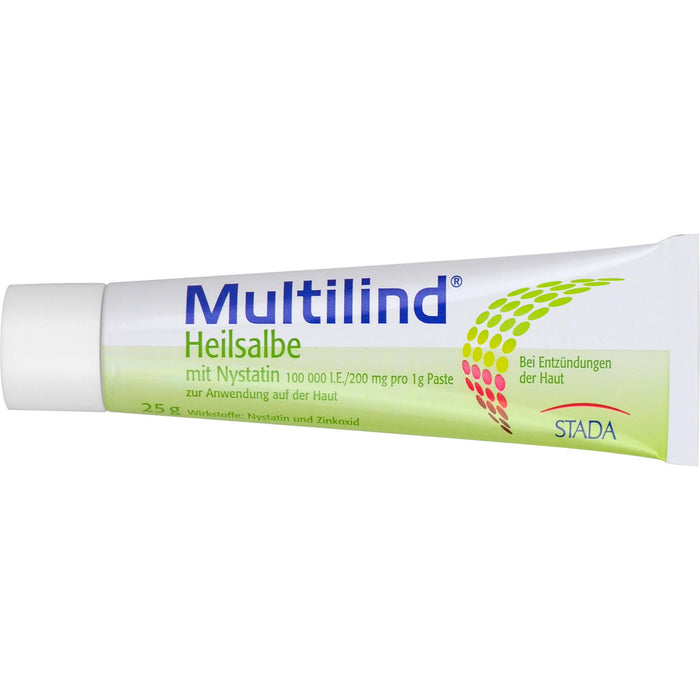 Multilind Heilsalbe mit Nystatin bei Entzündungen der Haut, 25 g Cream