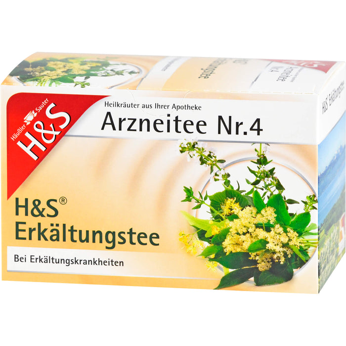 H&S Erkältungstee Arzneitee Nr. 4, 20 pc Sac filtrant