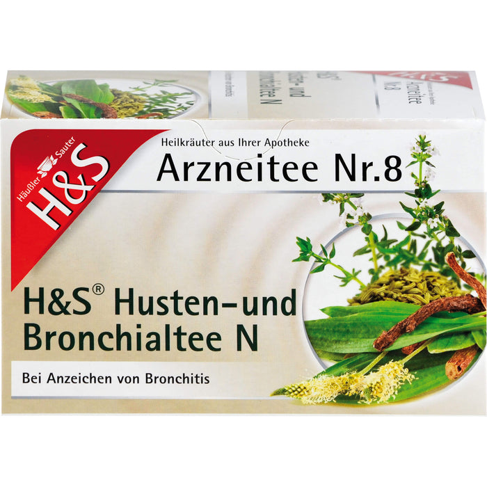 H&S Arzneitee Nr. 8 Husten- und Bronchialtee N, 20 pcs. Filter bag