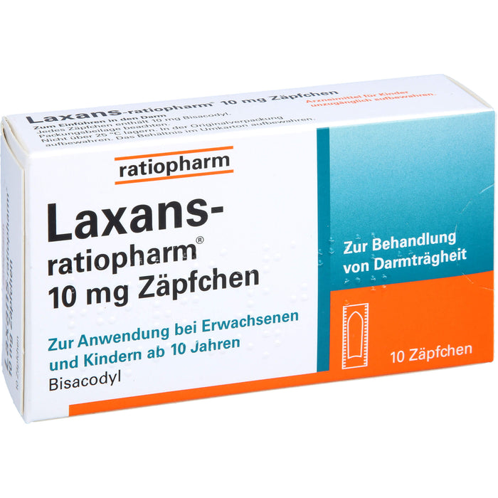 Laxans-ratiopharm Zäpfchen bei Darmträgheit, 10 pcs. Suppositories