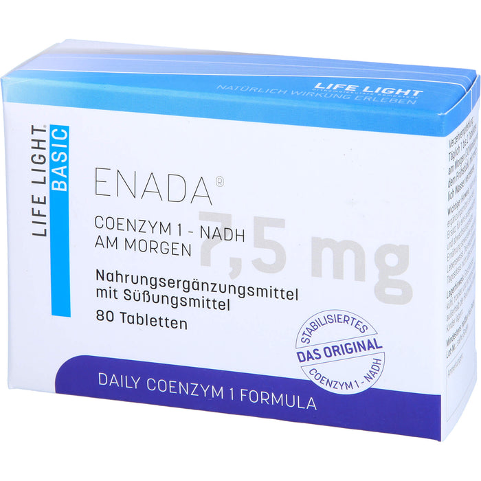 LIFE LIGHT Enada Coenzym 1 NADH Tabletten, 80 pcs. Tablets