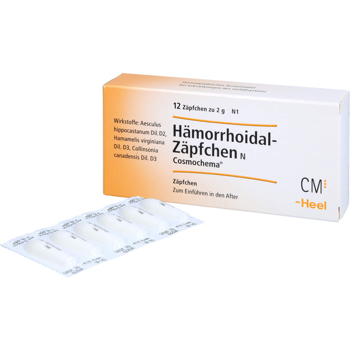 Hämorrhoidal Zäpfchen N Cosmochema, 12 pc Suppositoires