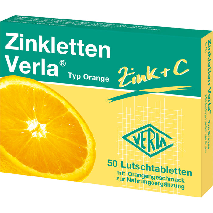 Zinkletten Verla Typ Orange Tabletten, 50 pc Tablettes