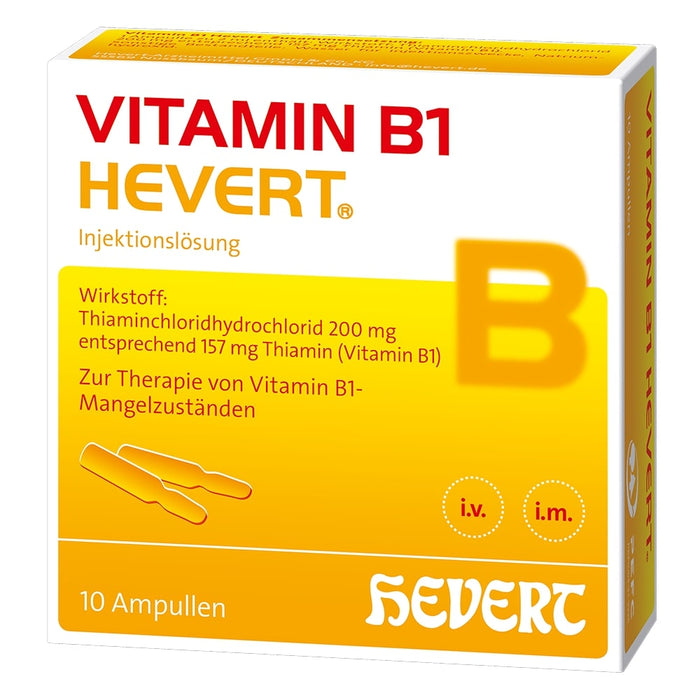 Vitamin B1 Hevert bei ausgeprägtem Vitamin B1-Mangel, 10 St. Ampullen