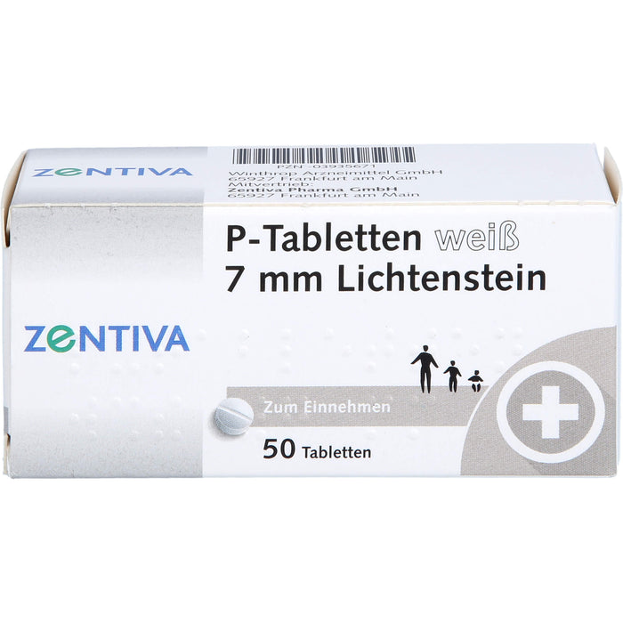 Winthrop P-Tabletten weiß 7 mm Lichtenstein, 50 pc Tablettes