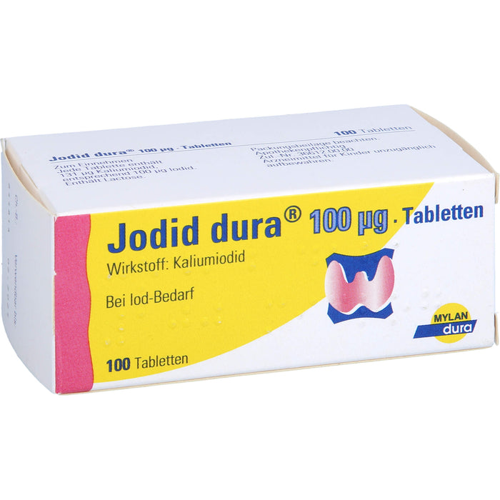 Jodid dura 100 µg Tabletten zur Prophylaxe eines Iodmangels, 100 pcs. Tablets