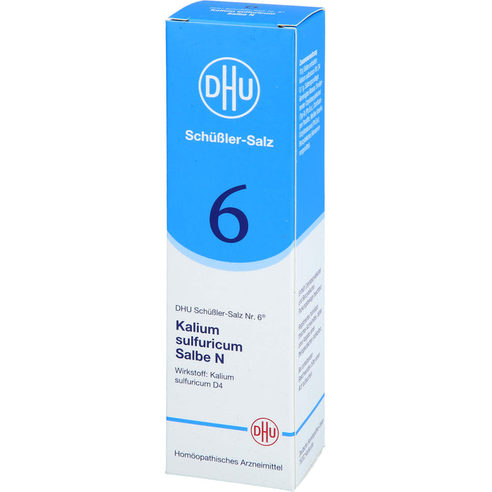 DHU Schüßler-Salz Nr. 6 Kalium sulfuricum D4 – Das Mineralsalz der Entschlackung – das Original, 50 g Salbe