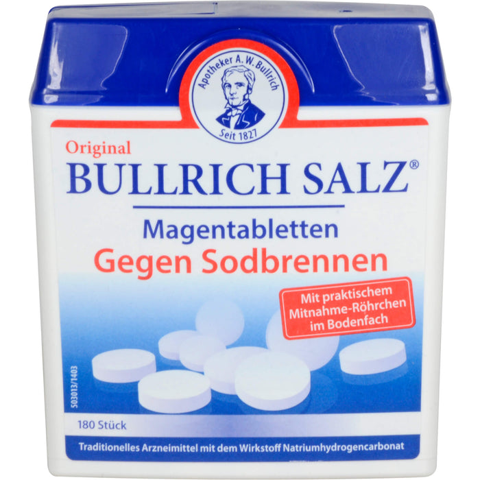 Original Bullrich Salz Magentabletten gegen Sodbrennen, 180 pc Tablettes