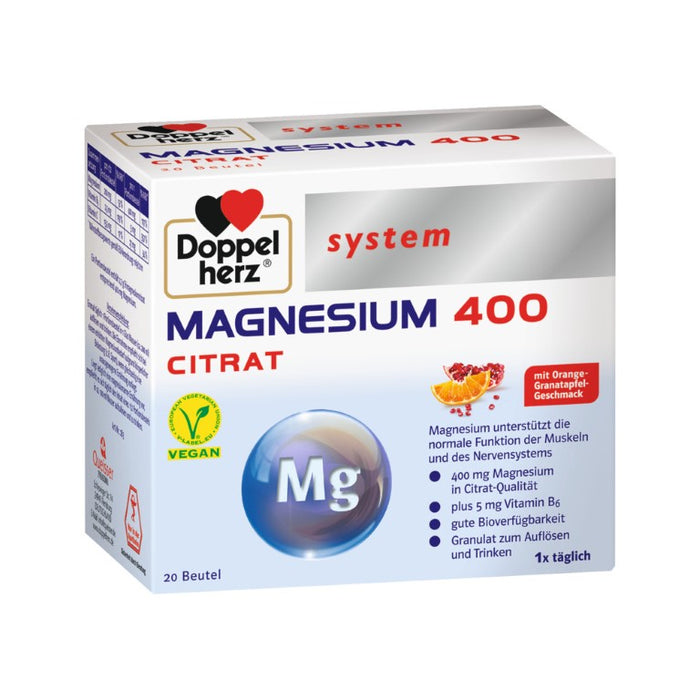 Doppelherz system Magnesium 400 Citrat, 20 pcs. Sachets