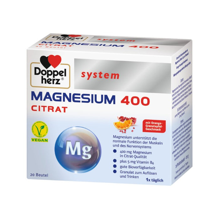 Doppelherz system Magnesium 400 Citrat, 20 pc Sachets