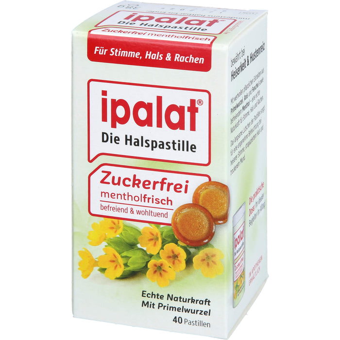 ipalat Halspastillen zuckerfrei, 40 pcs. Pastilles