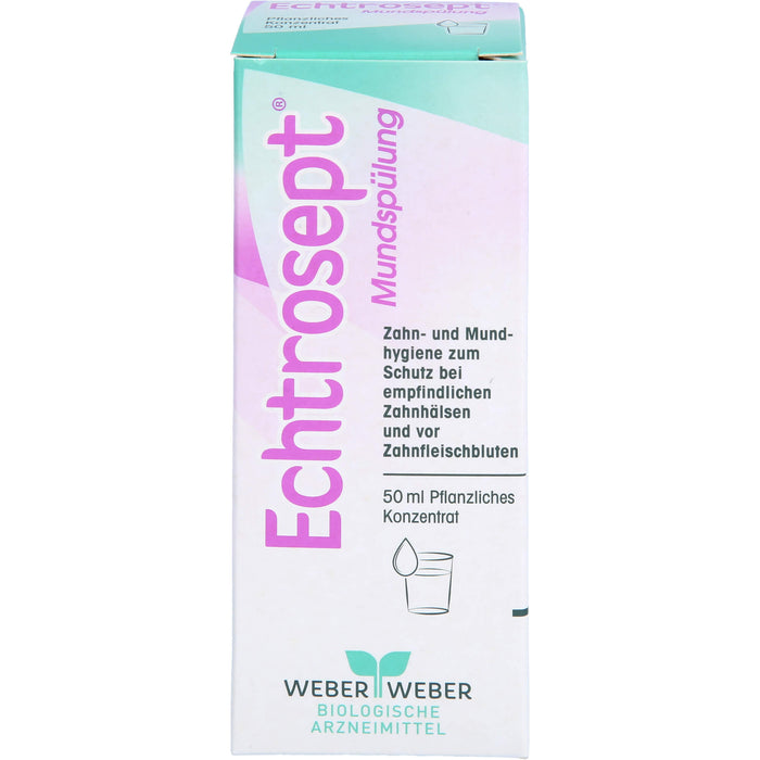 Echtrosept Mundspülung zur Zahn- und Mundhygiene bei empfindlichen Zahnhälsen und Zahnfleischbluten, 50 ml Concentré