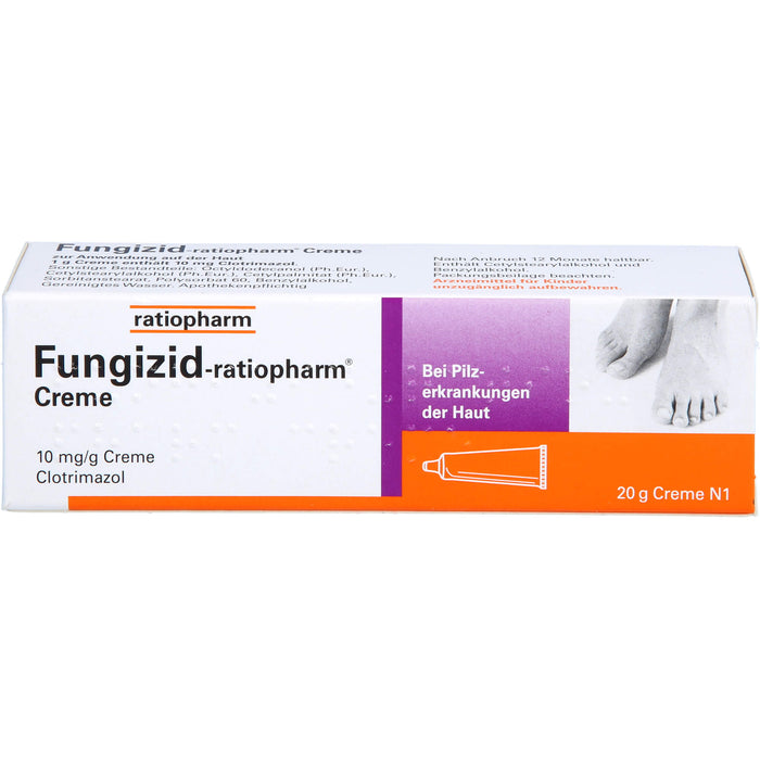 Fungizid-ratiopharm Creme bei Pilzerkrankungen der Haut, 20 g Creme