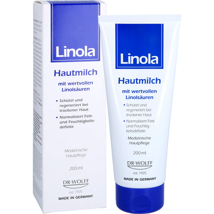 Linola Hautmilch mit wertvollen Linolsäuren, 200 ml Creme