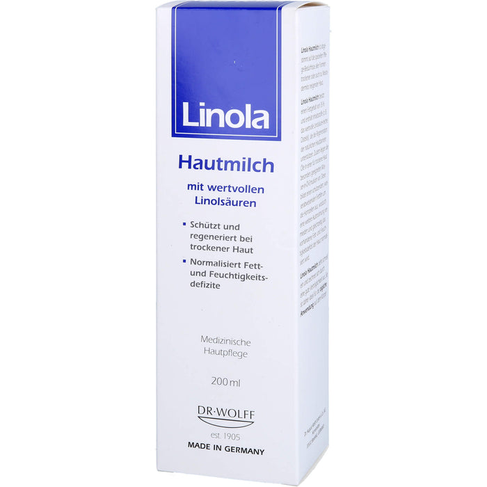 Linola Hautmilch mit wertvollen Linolsäuren, 200 ml Cream