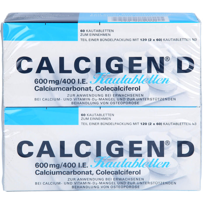 CALCIGEN D 600 mg/400 I.E. Kautabletten, 120 St KTA