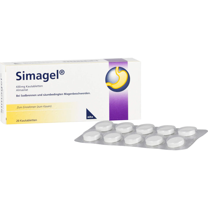 Simagel 430 mg Kautabletten, 20 St KTA