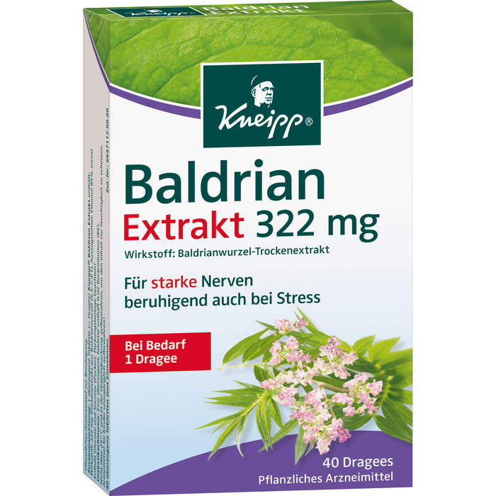 Kneipp Baldrian Extrakt 322 mg für starke Nerven, 40 pcs. Tablets