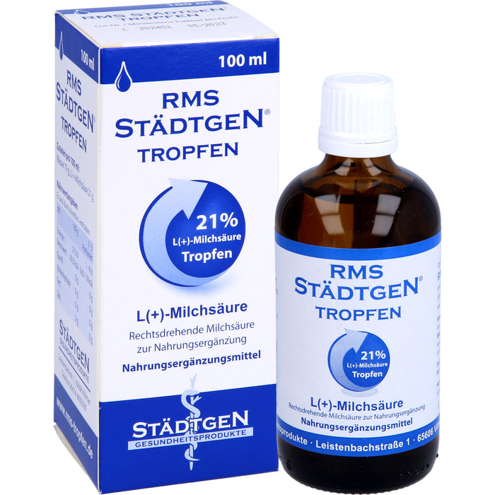 RMS STÄDTGEN Tropfen L(+)-Milchsäure, 100 ml Lösung