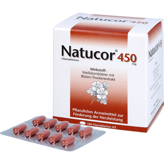 Natucor 450 mg zur Förderung der Herzleistung, 100 pc Tablettes