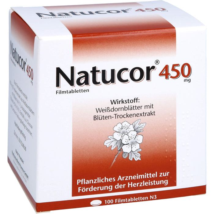 Natucor 450 mg zur Förderung der Herzleistung, 100 pc Tablettes