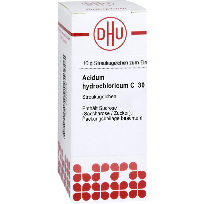 DHU Acidum hydrochloricum C30 Streukügelchen, 10 g Globuli