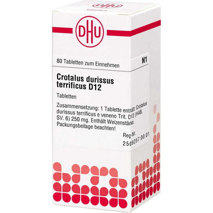 Crotalus durissus terrificus D12 DHU Tabletten, 80 St. Tabletten