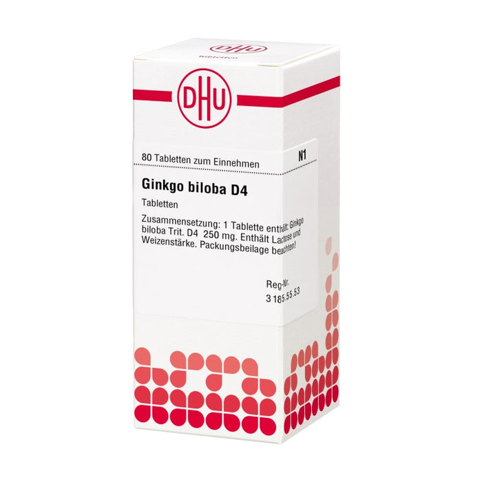 DHU Ginkgo biloba D4 Tabletten, 80 pcs. Tablets