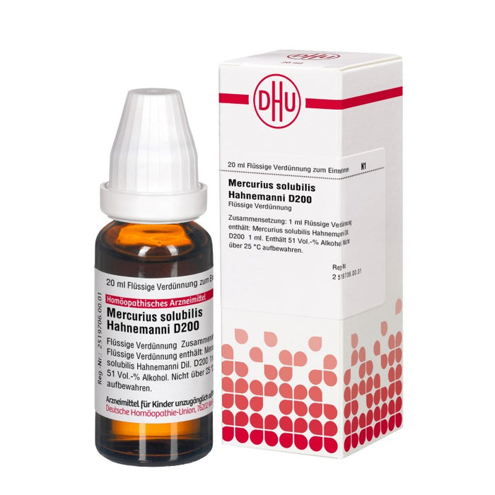 Mercurius solubilis Hahnemanni D200 DHU Dilution, 20 ml Lösung