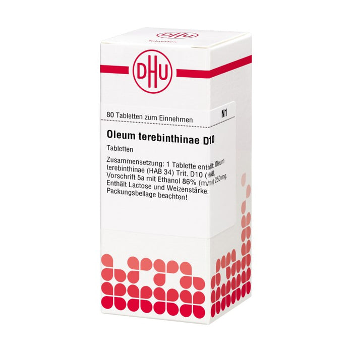 DHU Oleum terebinthinae D10 Tabletten, 80 St. Tabletten