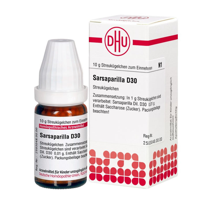 DHU Sarsaparilla D30 Streukügelchen, 10 g Globules