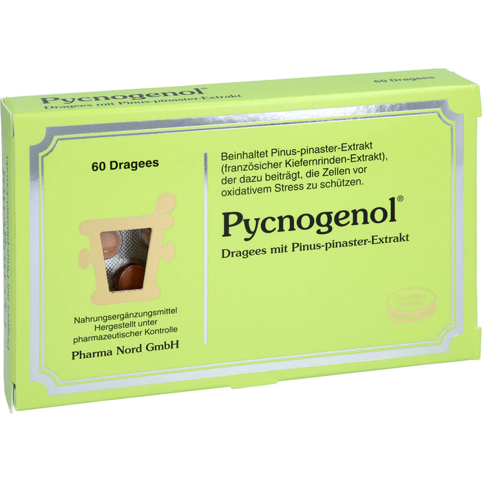 Pycnogenol Dragees trägt dazu bei, die Zellen vor oxidativem Stress zu schützen, 60 pc Tablettes