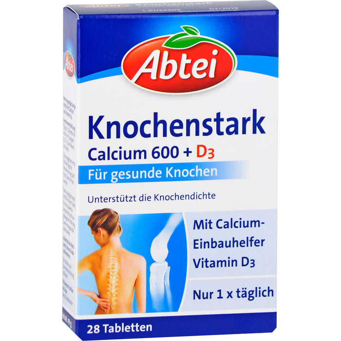 Abtei Knochenstark Calcium 600 + D3 Tabletten, 28 pc Tablettes