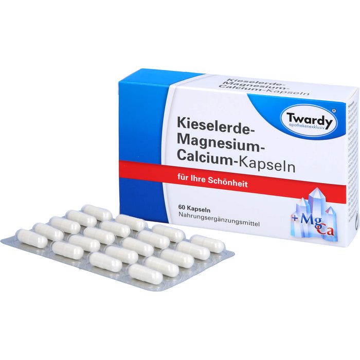 Twardy Kieselerde-Magnesium-Calcium-Kapseln für Ihre Schönheit, 60 St. Kapseln