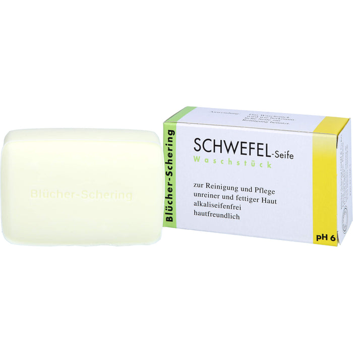 Blücher-Schering Schwefel-Seife Waschstück, 100 g pain de savon