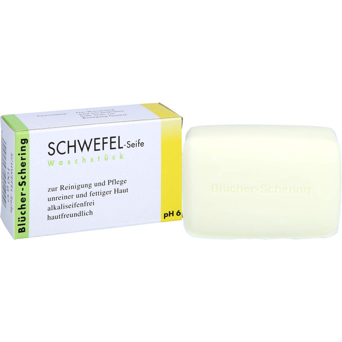 Blücher-Schering Schwefel-Seife Waschstück, 100 g bar of soap