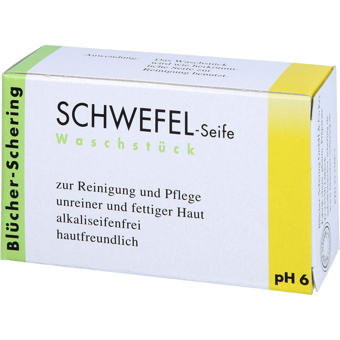 Blücher-Schering Schwefel-Seife Waschstück, 100 g bar of soap