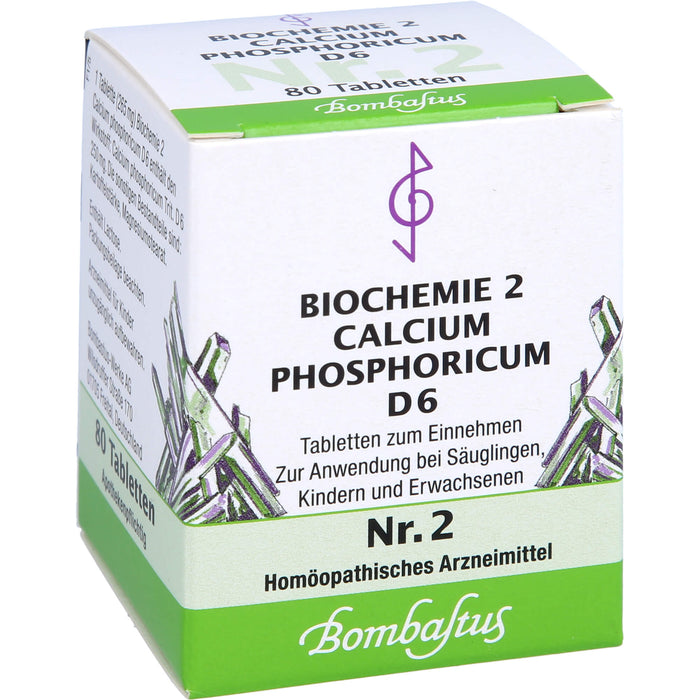 Biochemie 2 Calcium phosphoricum Bomastus D6 Tbl., 80 St TAB