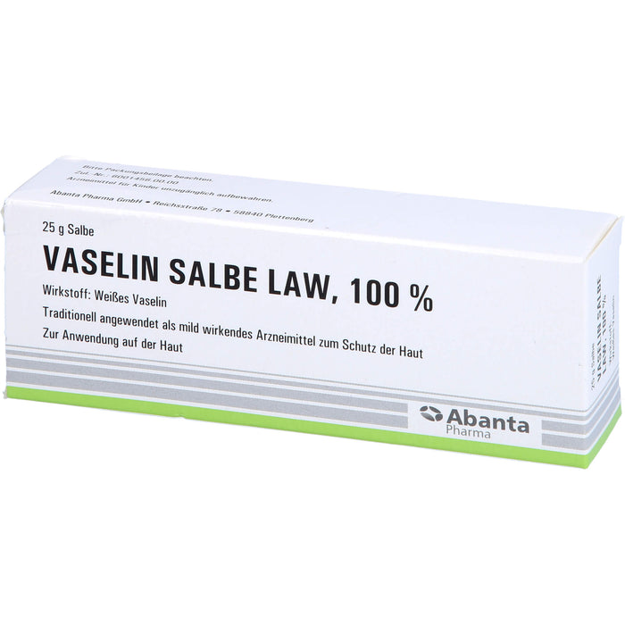 Abanta Pharma Vaselin Salbe LAW 100 %, 25 g Onguent