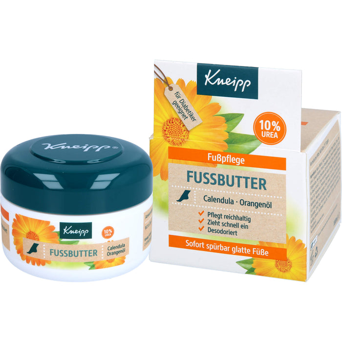 Kneipp Fussbutter Ringelblume-Rosmarin reichhaltige Pflege für trockene Füße, 100 g Creme