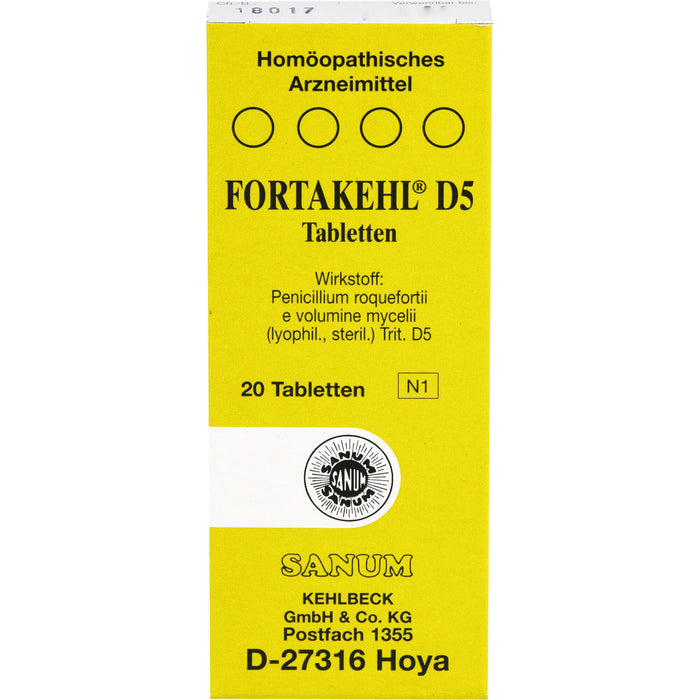 SANUM-KEHLBECK FORTAKEHL D5 Tabletten, 20 St. Tabletten