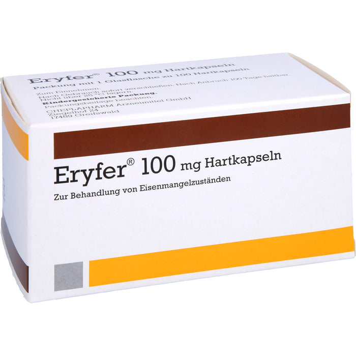 CHEPLAPHARM Eryfer 100 mg Hartkapseln zur Behandlung von Eisenmangelzuständen, 100 pcs. Capsules