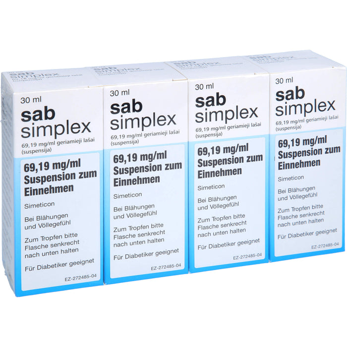 sab simplex 69,19 mg/ml Eurim Suspension zum Einnehmen, 4X30 ml SUE