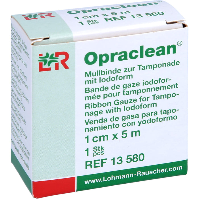 Opraclean Mullbinde zur Tamponade mit Jodoform 1 cm x 5 m, 1 pcs. Tamponades